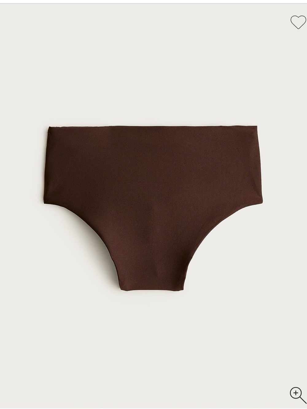 JCREW Hallie Bikini Botton High-Waist Brown XS BNWT sculpting Swimwear Current
